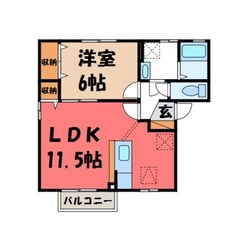 宇都宮駅 バス10分  簗瀬金堀下車：停歩5分 1階の物件間取画像